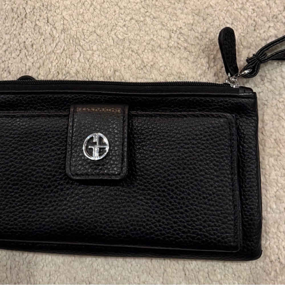 Tory Burch Black Leather Clutch wallet/wristlet